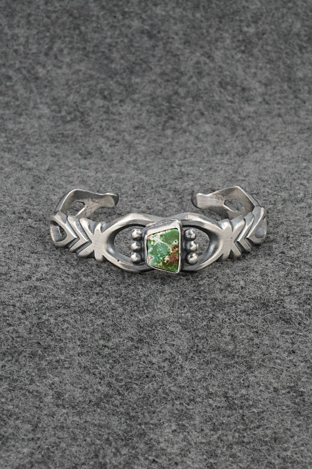 Turquoise & Sterling Silver Bracelet - Harrison Bitsue
