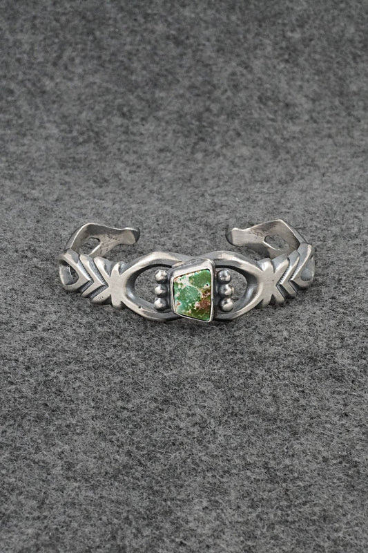 Turquoise & Sterling Silver Bracelet - Harrison Bitsue