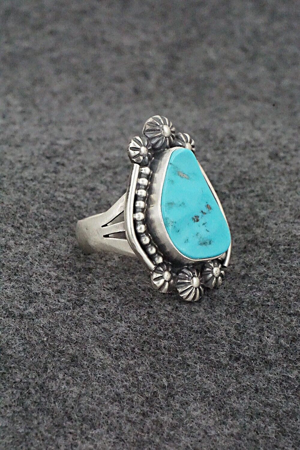 Turquoise & Sterling Silver Ring - Darrin Livingston - Size 7.25