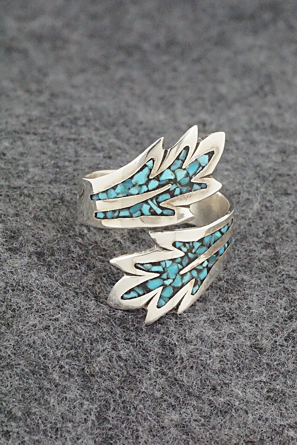 Turquoise & Sterling Silver Ring - Jolene Yazzie - Size 9.5