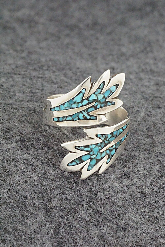 Turquoise & Sterling Silver Ring - Jolene Yazzie - Size 9.5