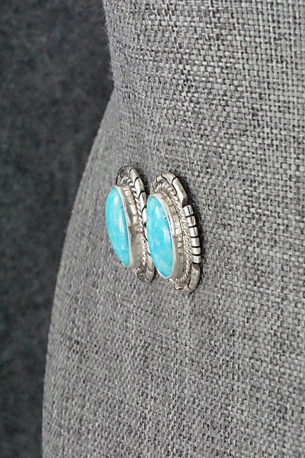 Turquoise & Sterling Silver Earrings - Peggy Skeets