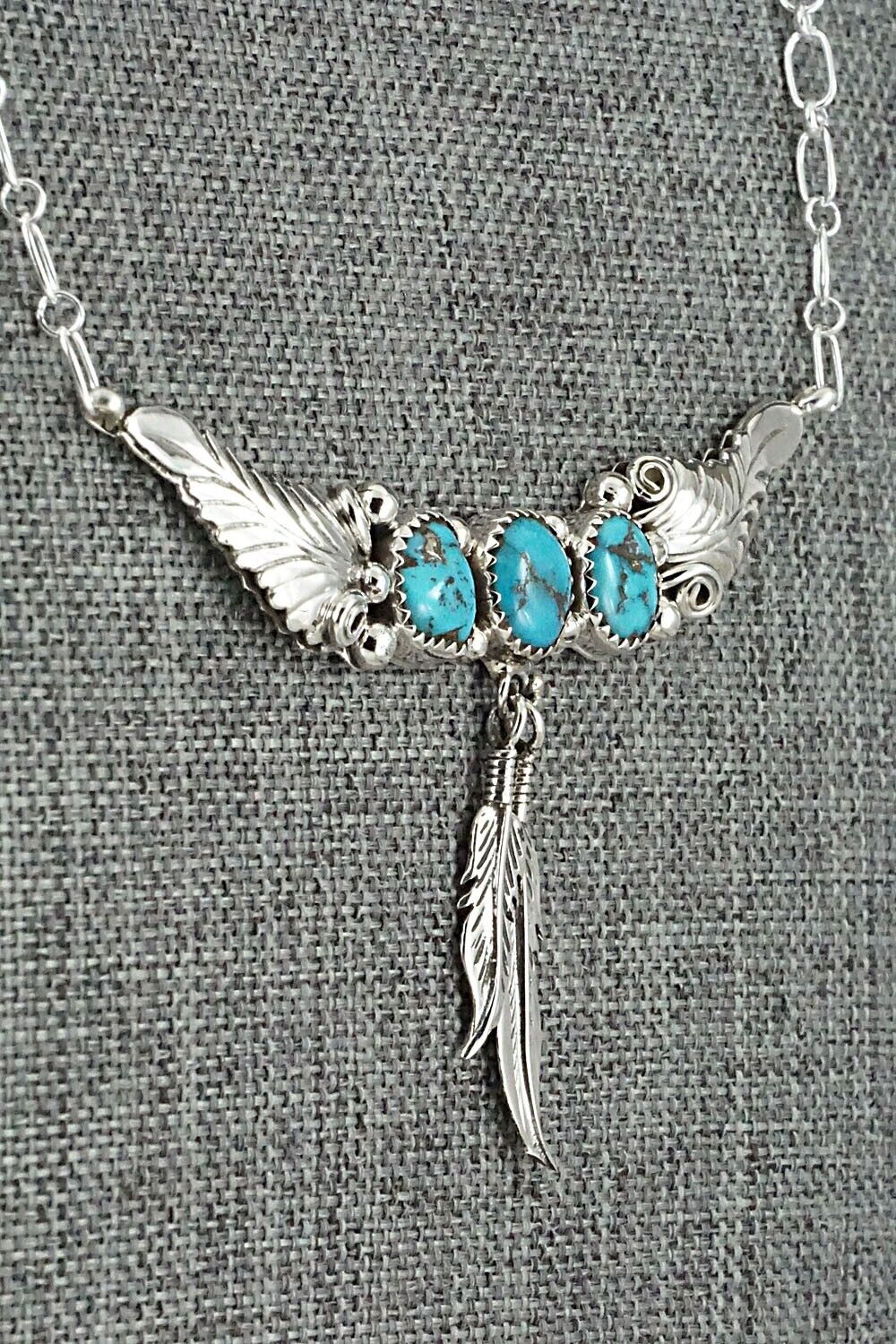 Turquoise & Sterling Silver Necklace - Sadie Jim