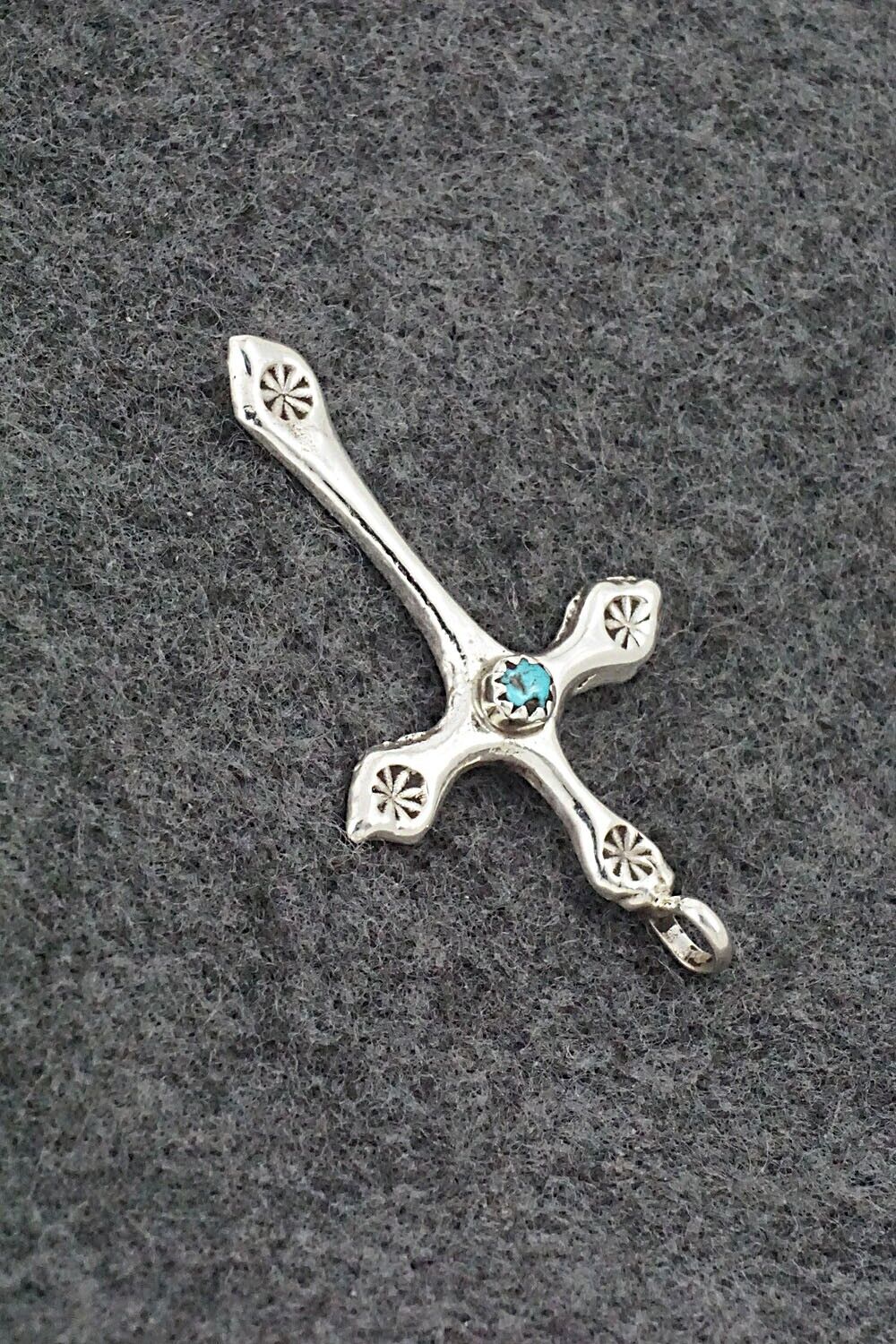 Turquoise & Sterling Silver Pendant - Thomas Johnson