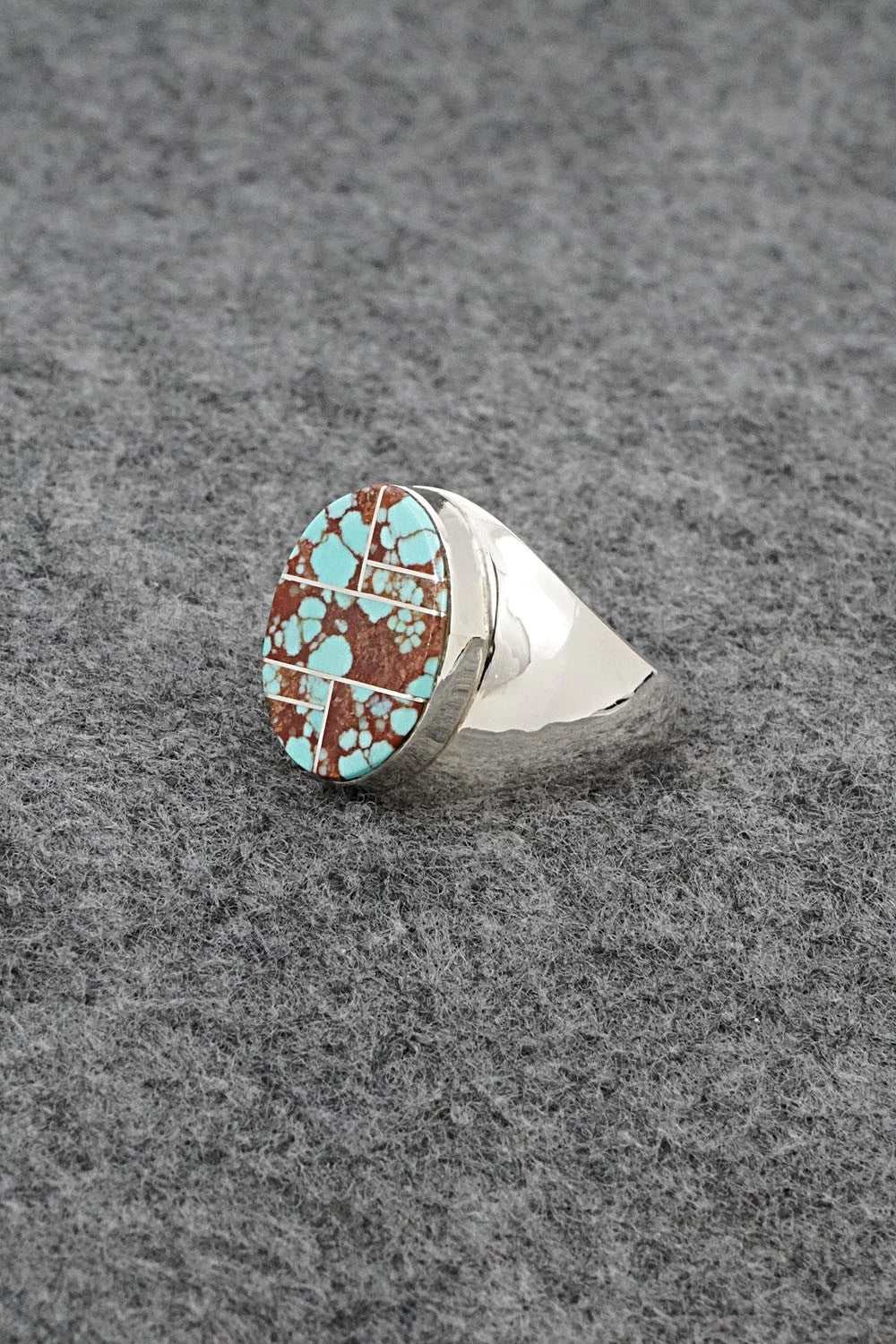 Turquoise & Sterling Silver Ring - Wilbert Gray - Size 9