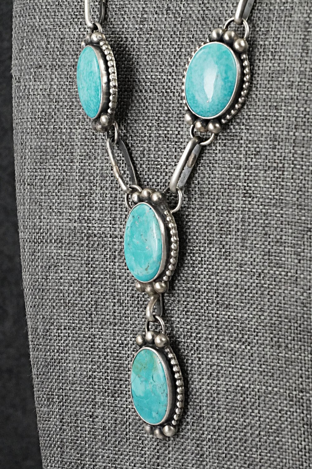 Turquoise & Sterling Silver Necklace Set - Kathleen Livingston