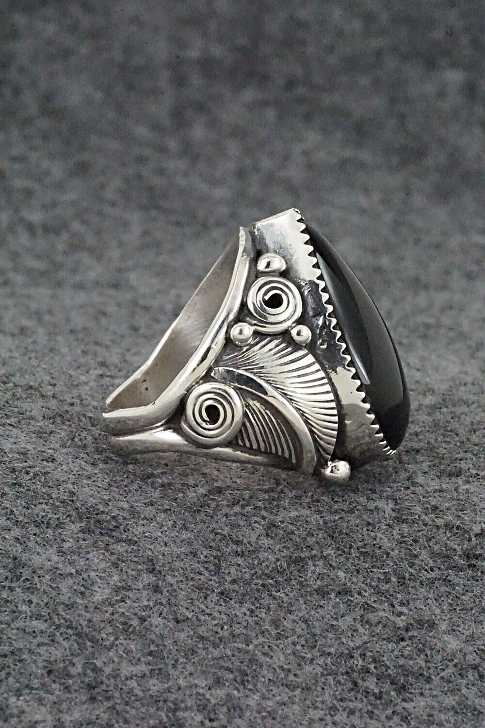 Onyx & Sterling Silver Ring - Darrell Morgan - Size 7