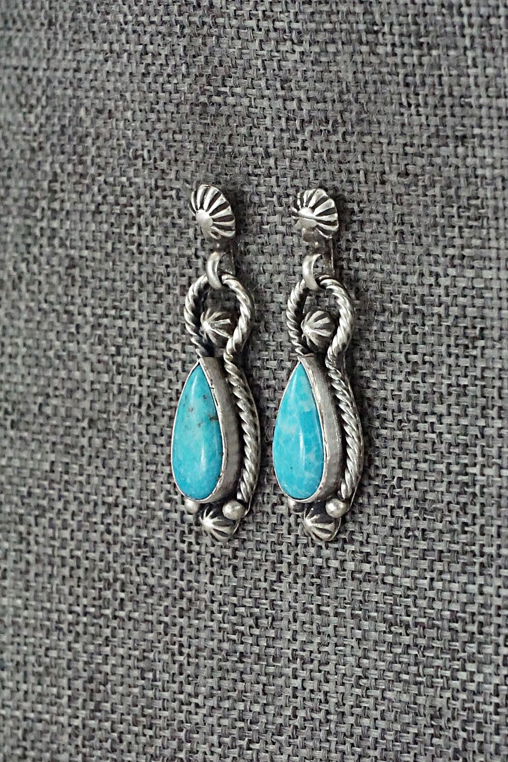 Turquoise & Sterling Silver Earrings - Verley Betone