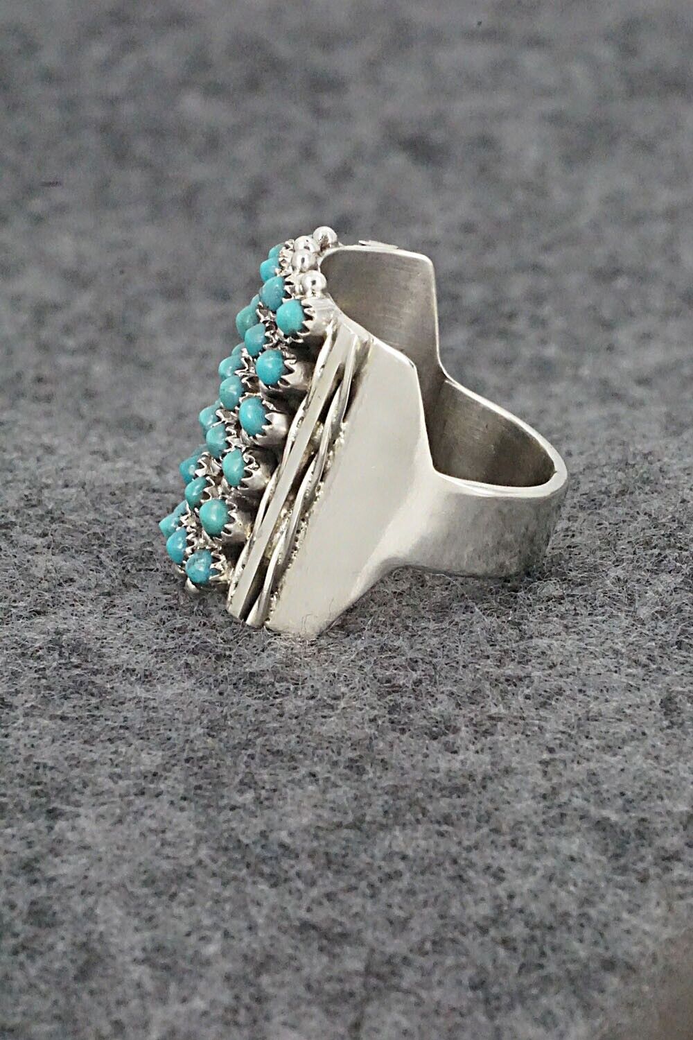 Turquoise & Sterling Silver Ring - Stephen Haloo - Size 8.5