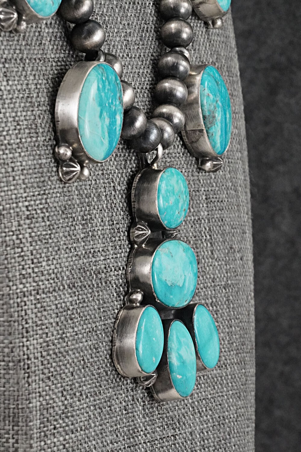 Turquoise & Sterling Silver Necklace Set - Darrin Livingston
