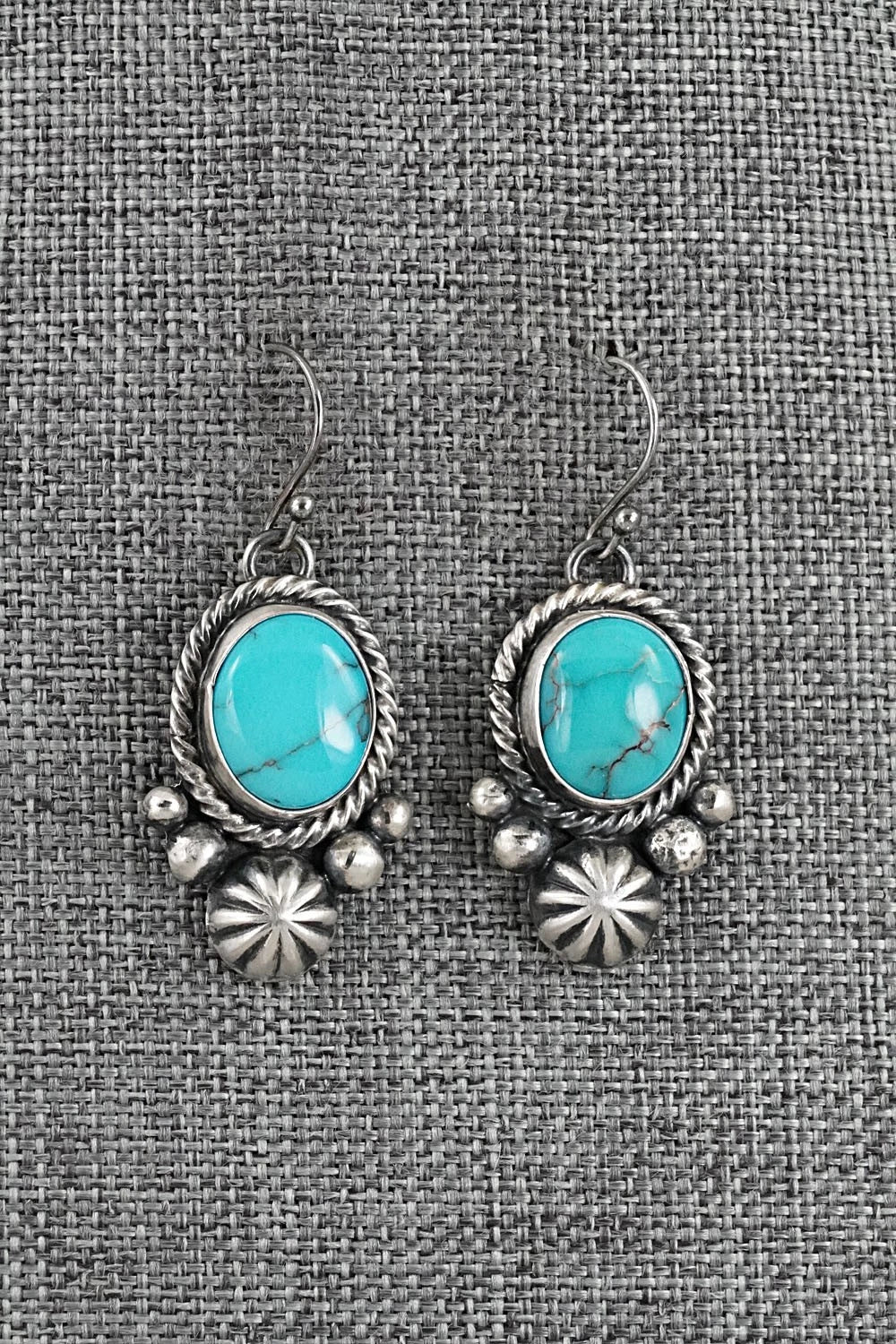Turquoise & Sterling Silver Squash Blossom Set - Bobby Johnson