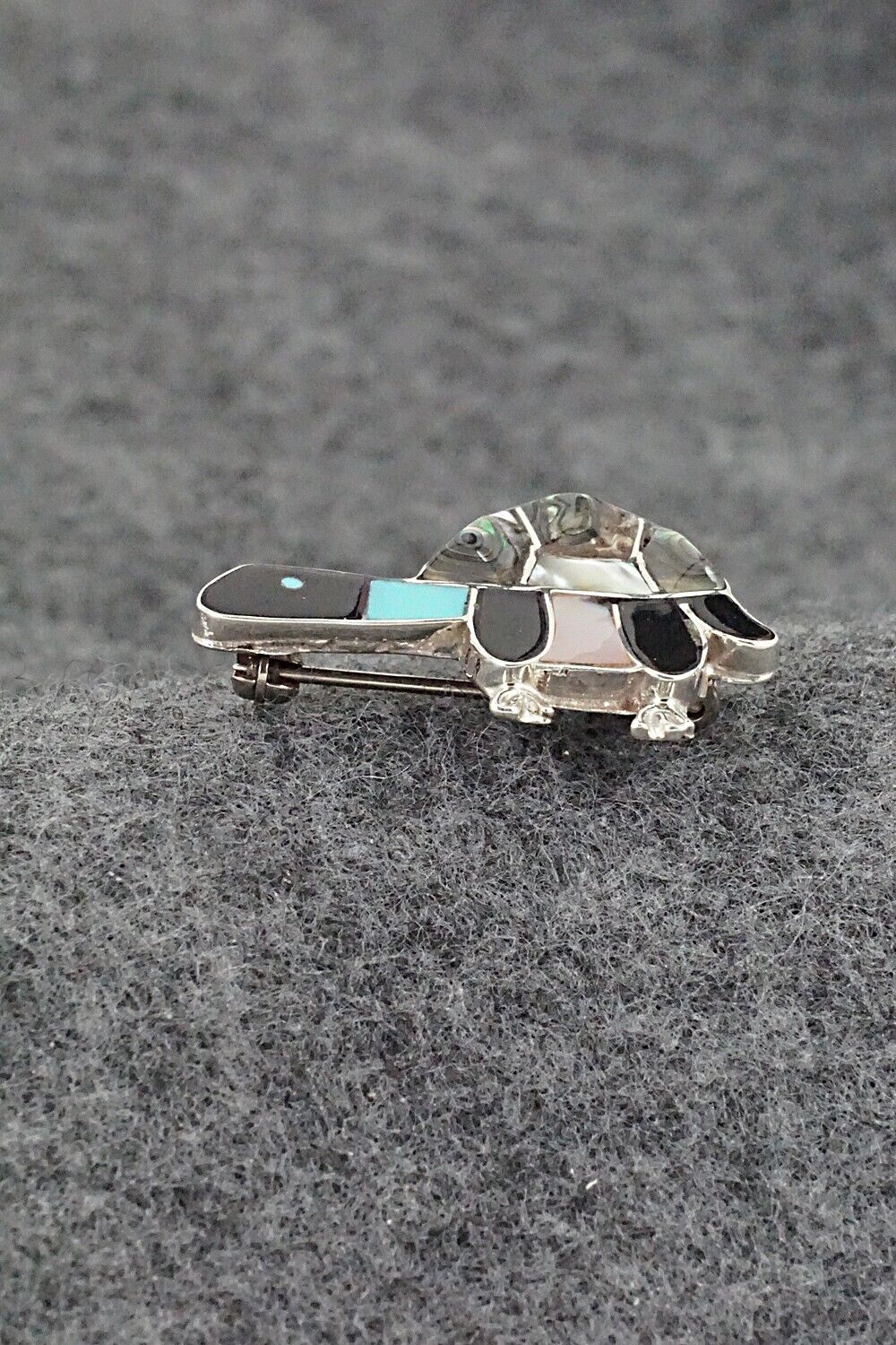 Multi Stone and Sterling Silver Pendant/Pin - Loretta Gia