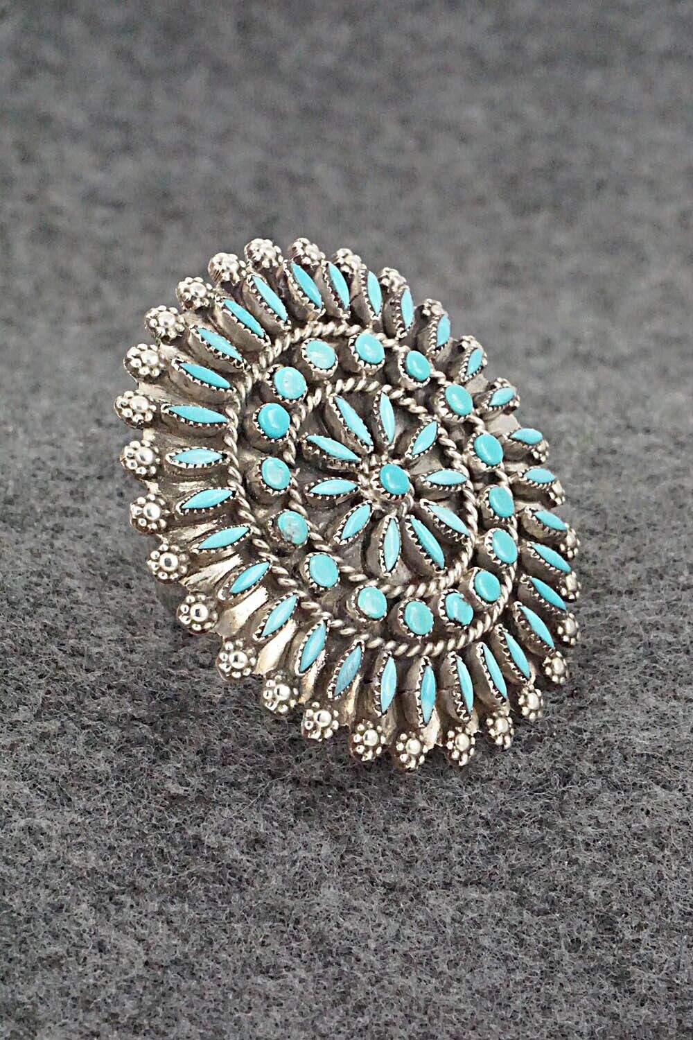 Turquoise & Sterling Silver Ring - Merlinda Chavez - Size 10