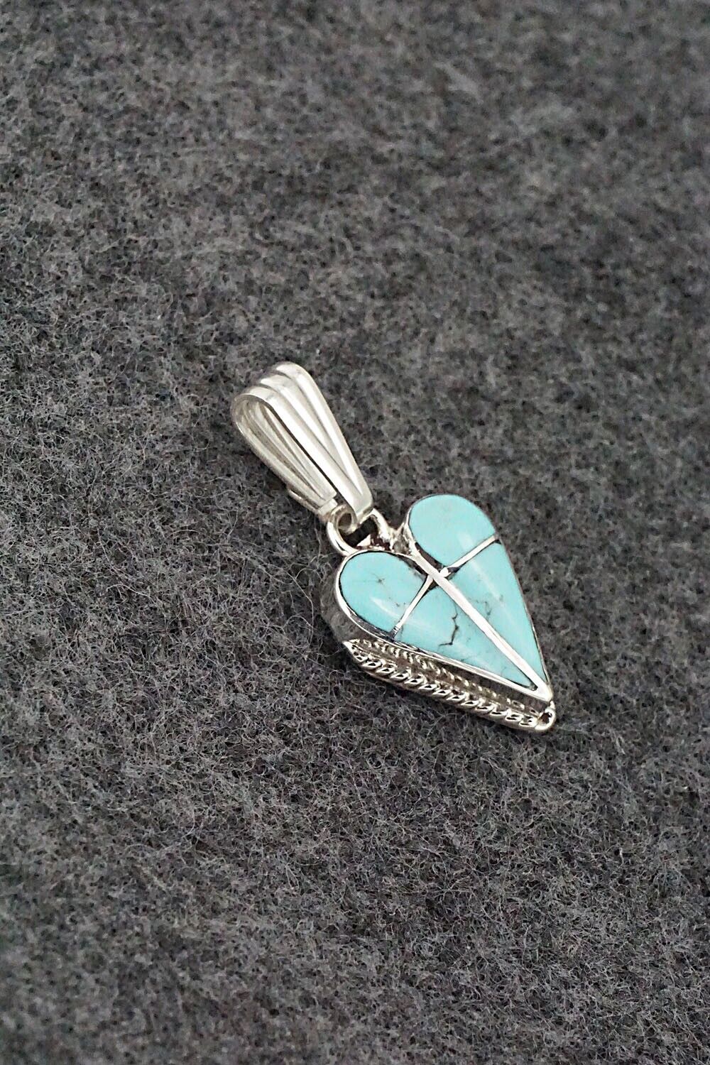 Turquoise & Sterling Silver Pendant - Velda Nastacio
