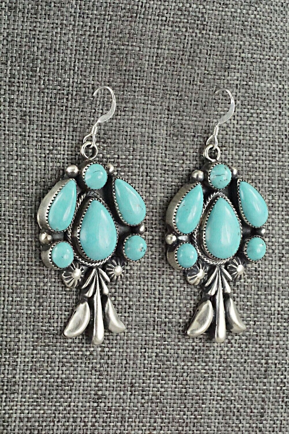 Turquoise & Sterling Silver Earrings - Bobby Platero