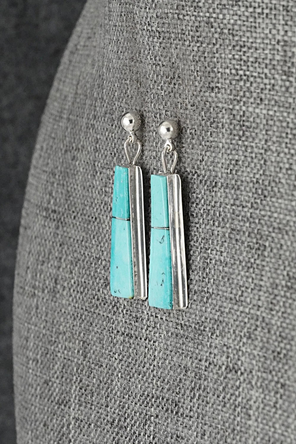 Turquoise & Sterling Silver Earrings - Brenda Pete