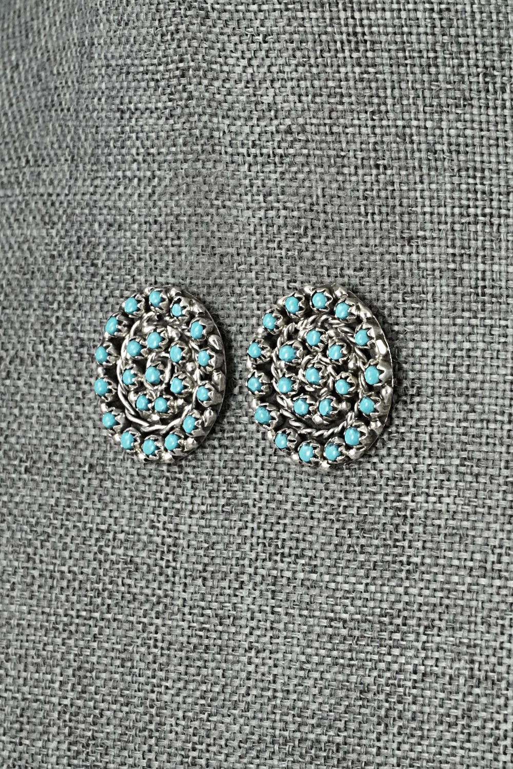 Turquoise & Sterling Silver Earrings - Randy Hooee