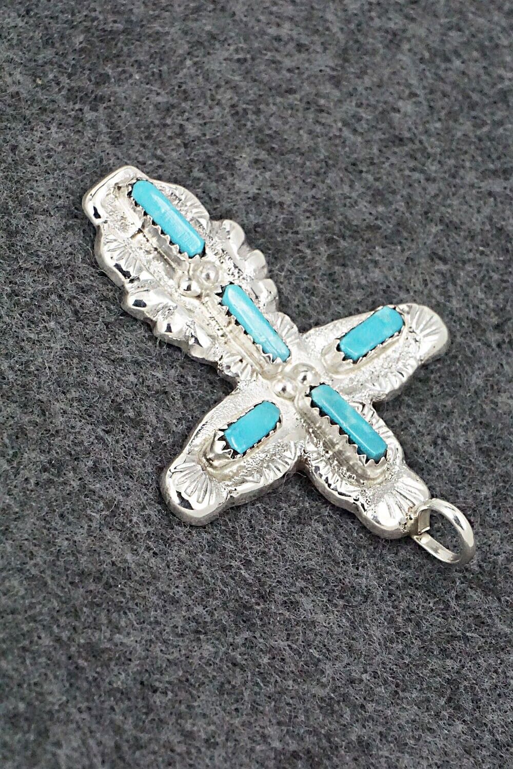 Turquoise & Sterling Silver Pendant - Verona Quam