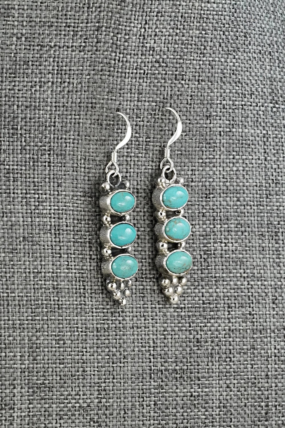 Turquoise & Sterling Silver Earrings - Gary Shorty