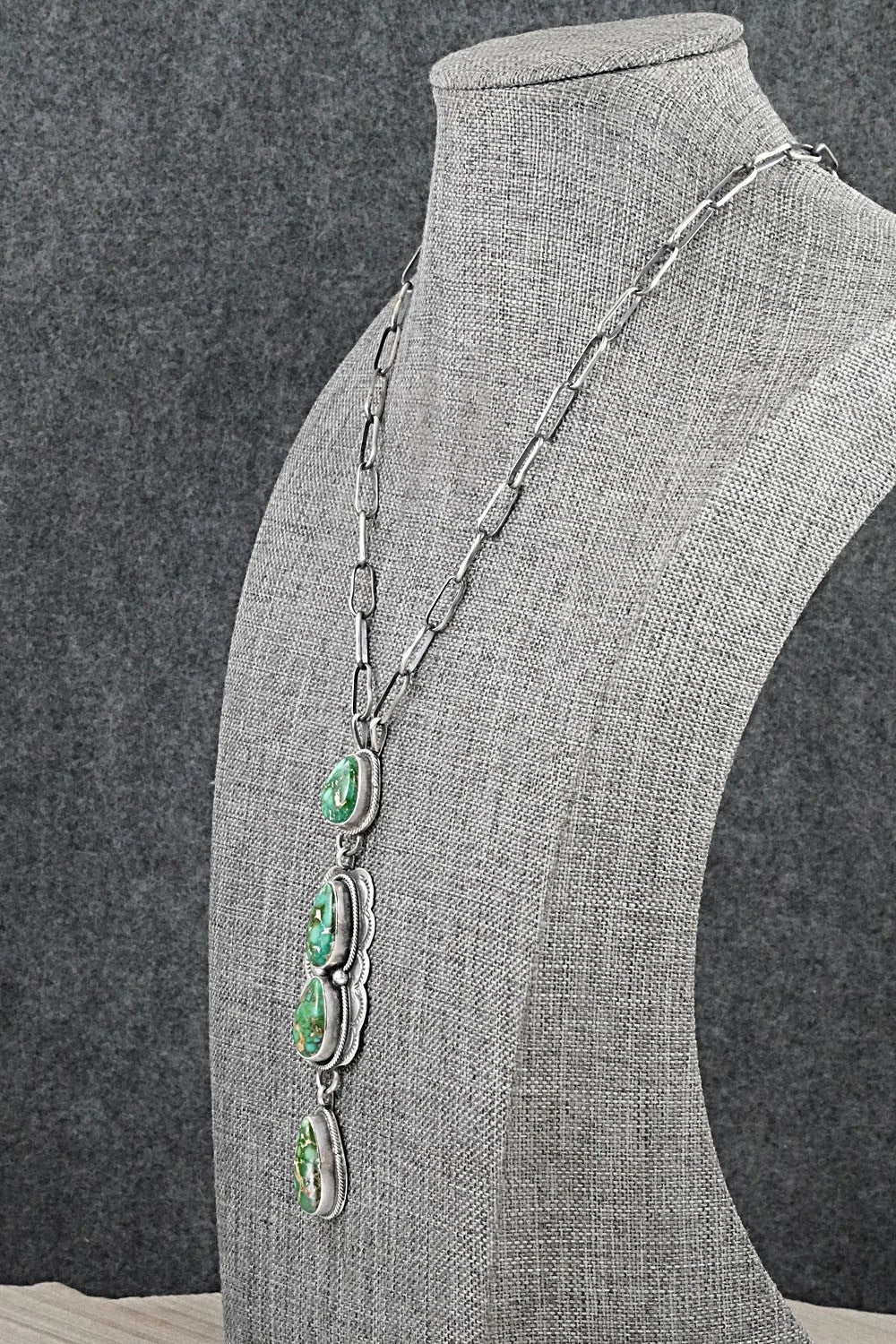 Turquoise & Sterling Silver Necklace - Bobby Johnson