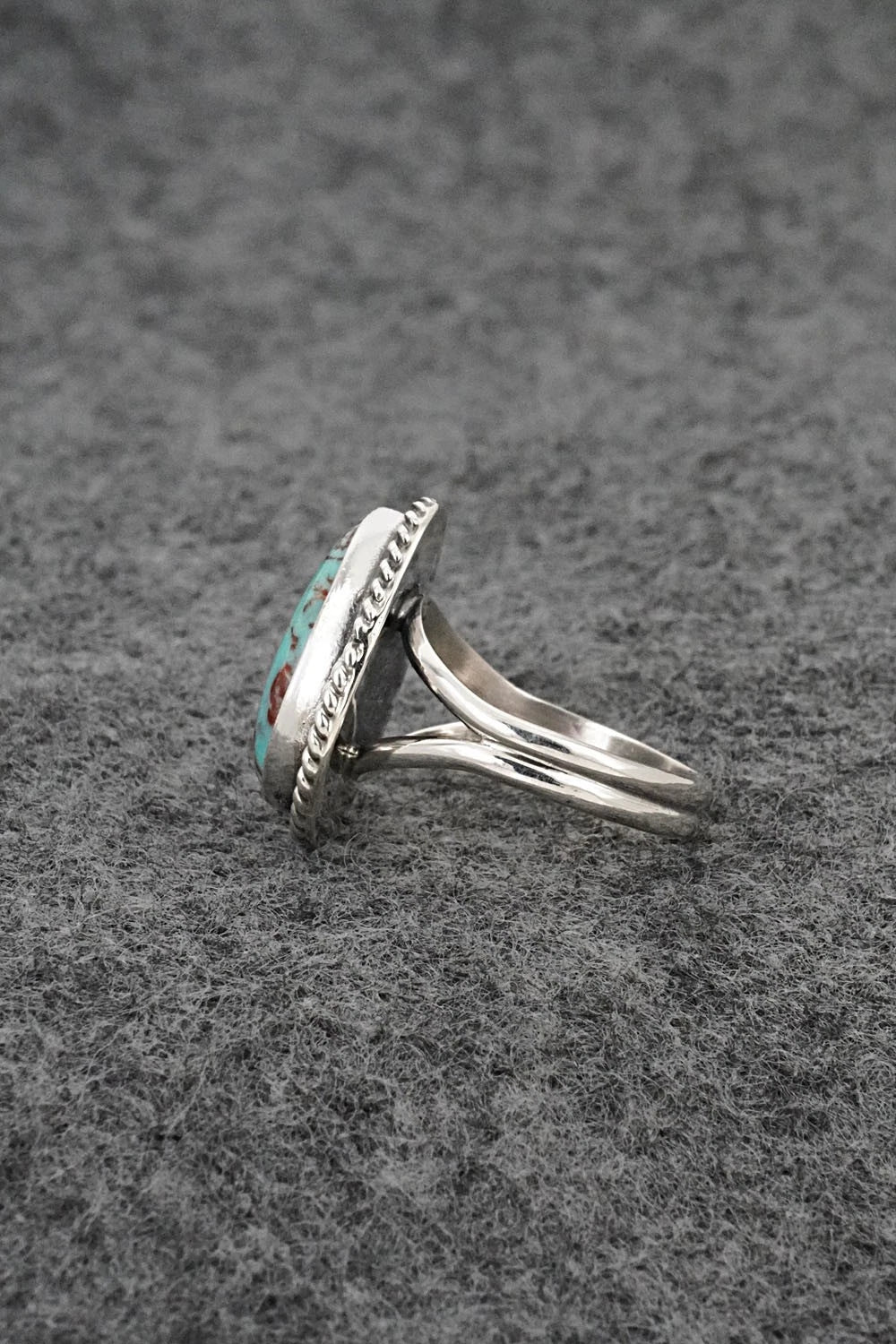 Turquoise & Sterling Silver Ring - Eugene Gruber - Size 5