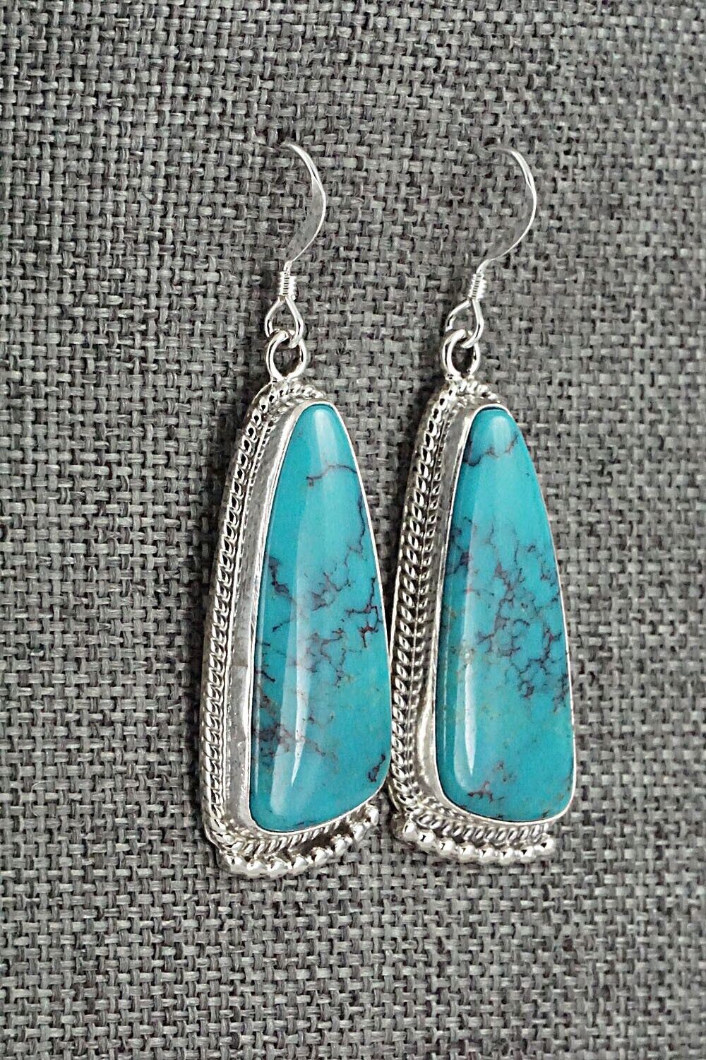 Turquoise & Sterling Silver Earrings - Verley Betone
