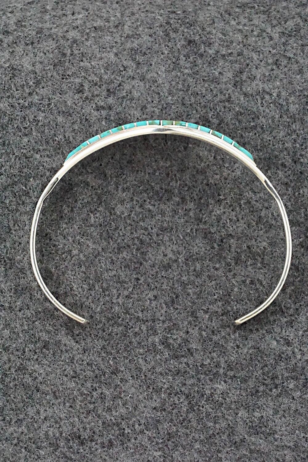 Turquoise & Sterling Silver Inlay Bracelet - Marvin Luarkie