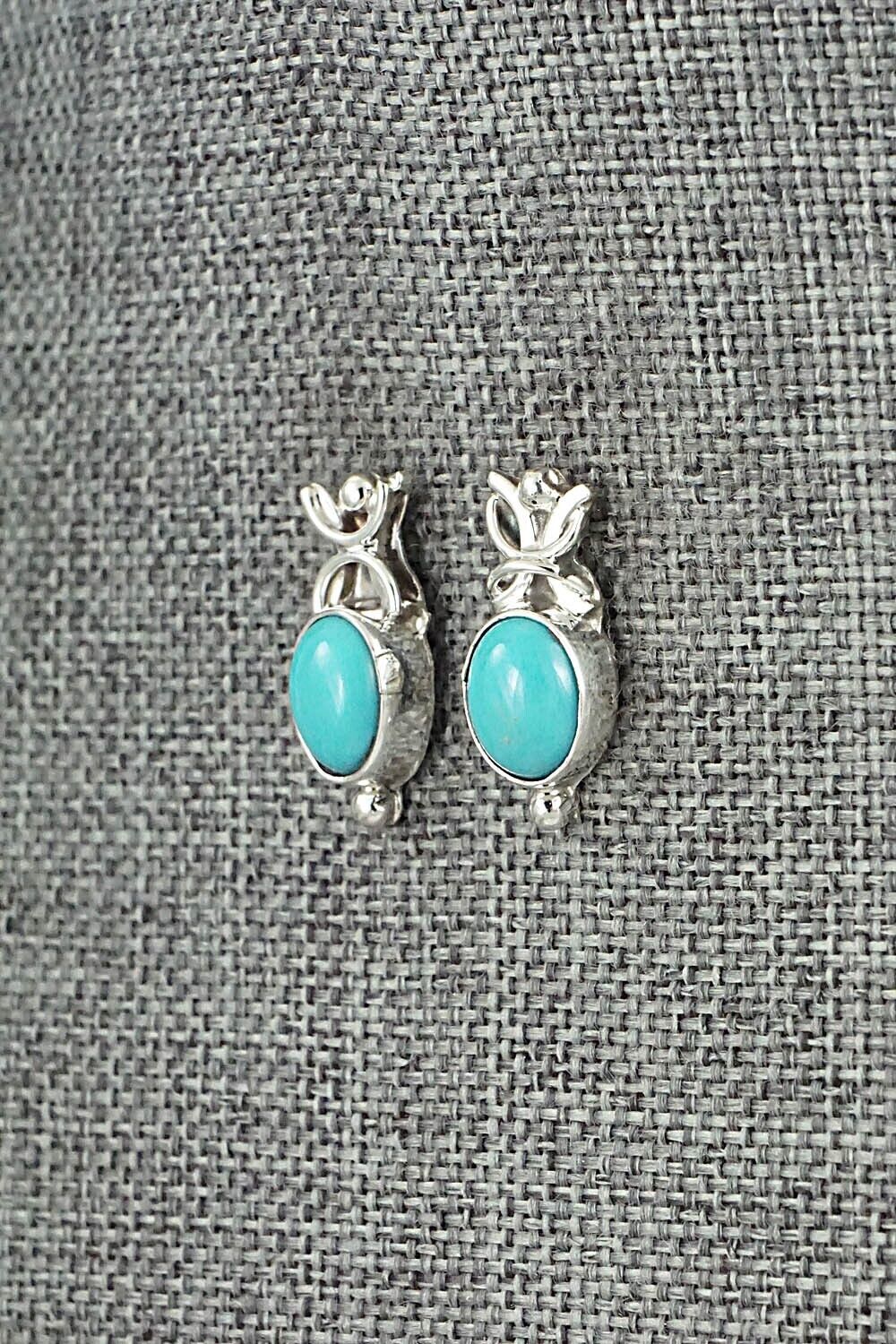 Turquoise & Sterling Silver Earrings - Annette Chiquito