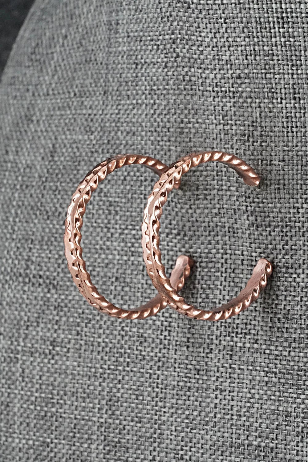 Copper Hoop Earrings - Elaine Tahe
