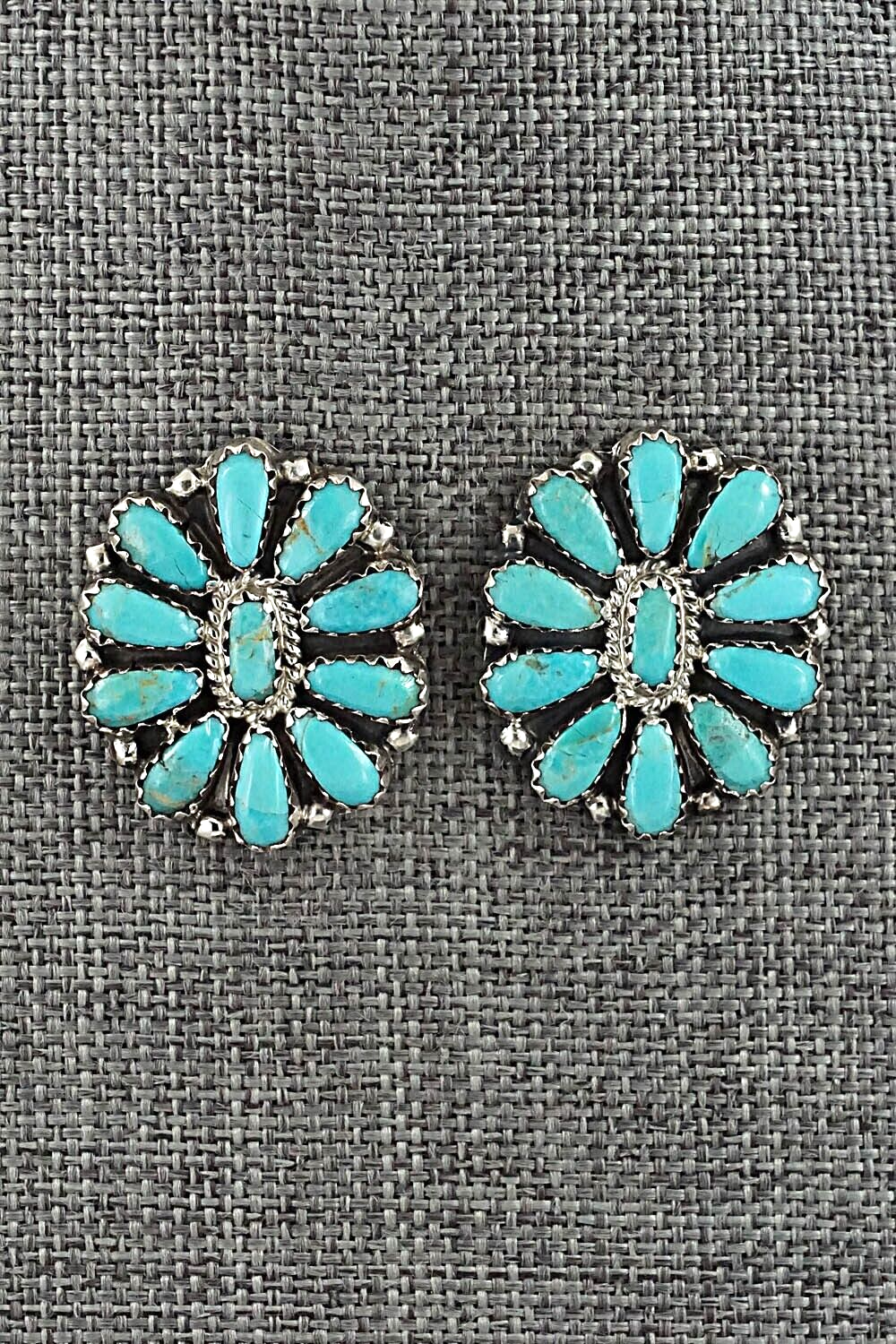 Turquoise & Sterling Silver Squash Blossom Set - Zeita Begay