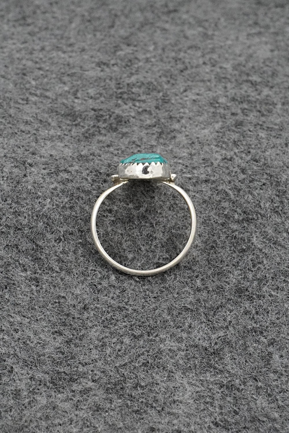 Turquoise & Sterling Silver Ring - Priscilla Reeder - Size 7.5