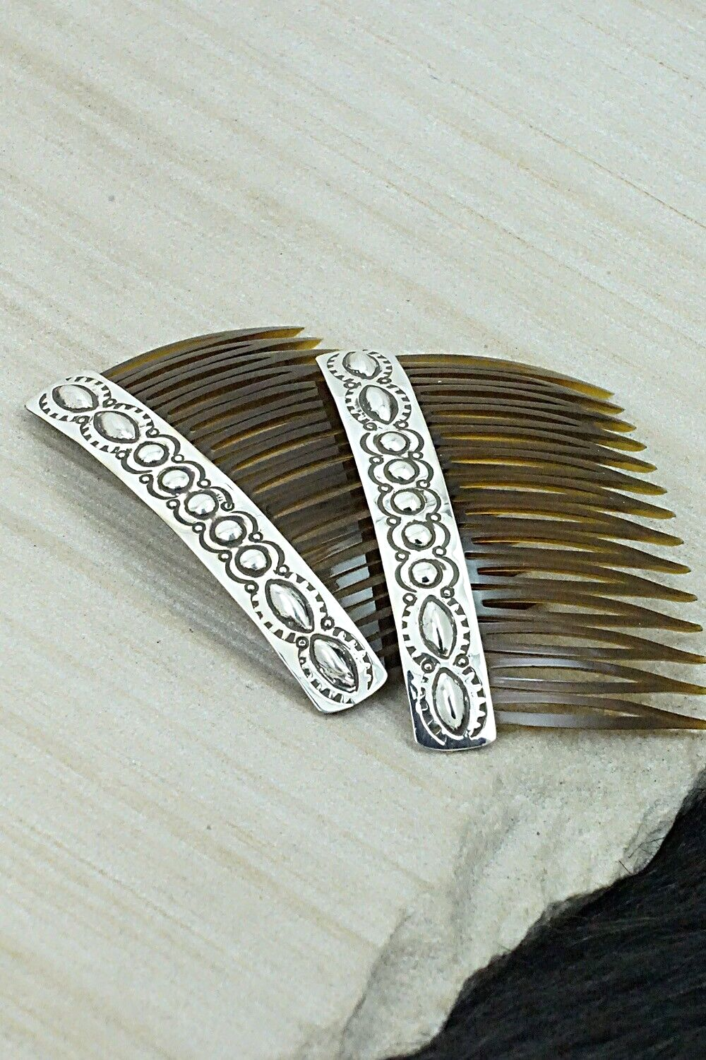 Sterling Silver Hair Combs - Jennie Blackgoat