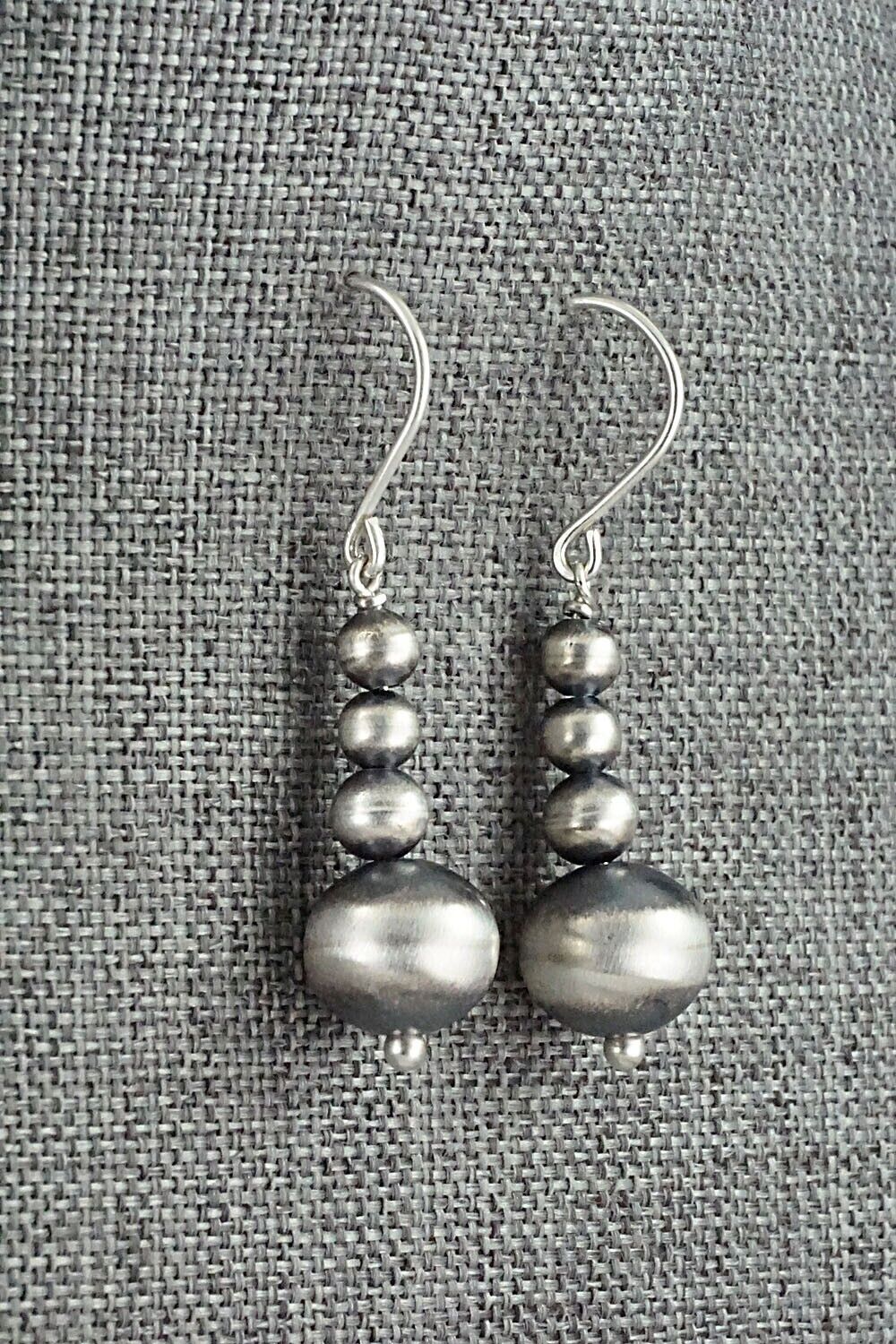 Sterling Silver Navajo Pearl Earrings - Amanda Larry