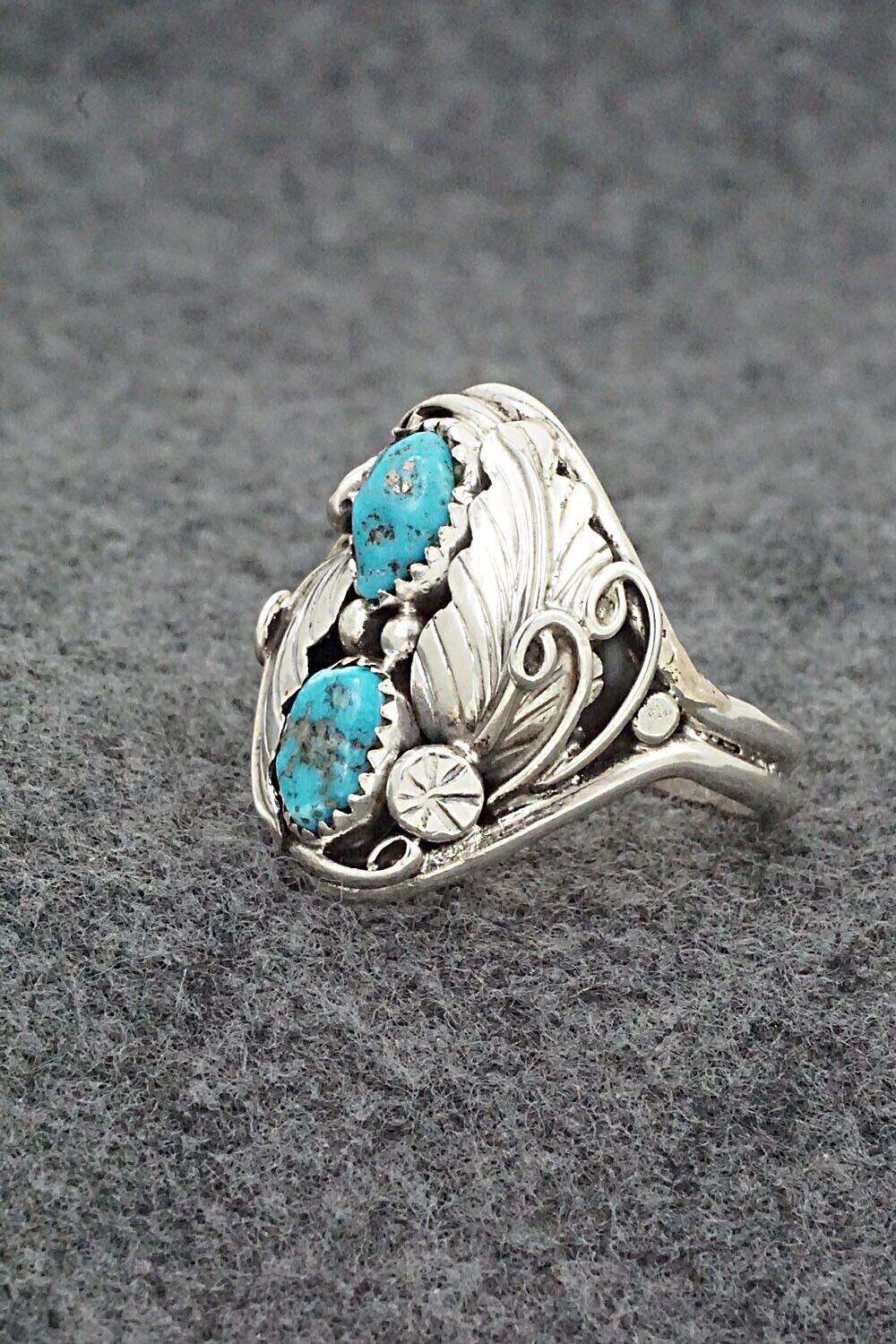 Turquoise & Sterling Silver Ring - Maxine Ramirez - Size 13