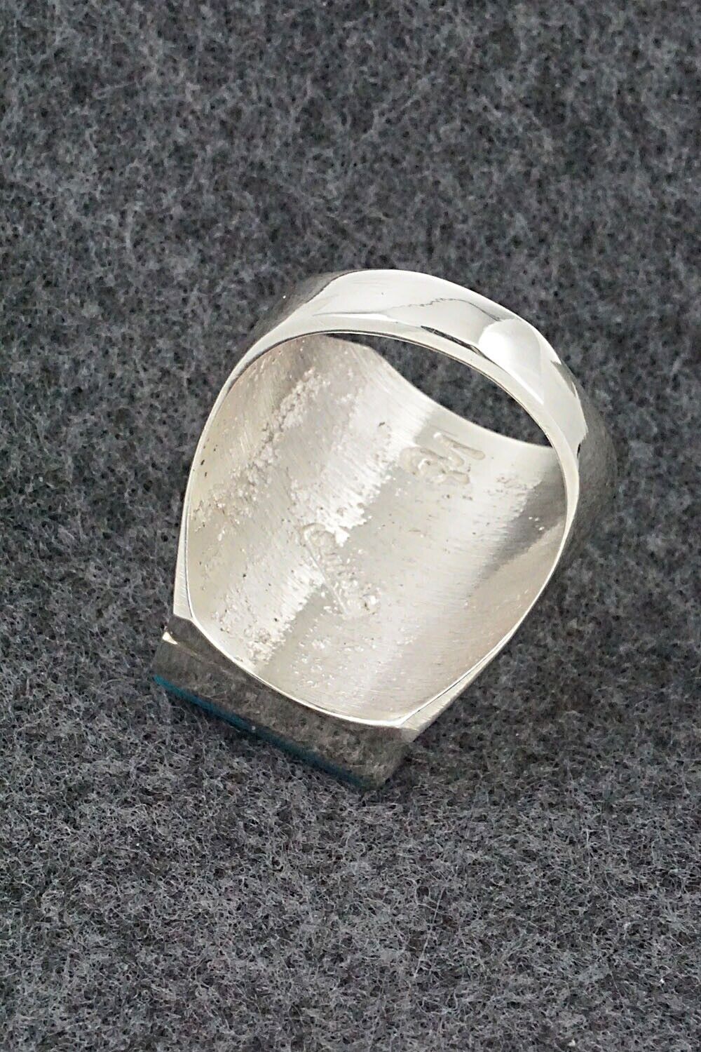 Turquoise & Sterling Silver Ring - Wilbert Gray - Size 10.5