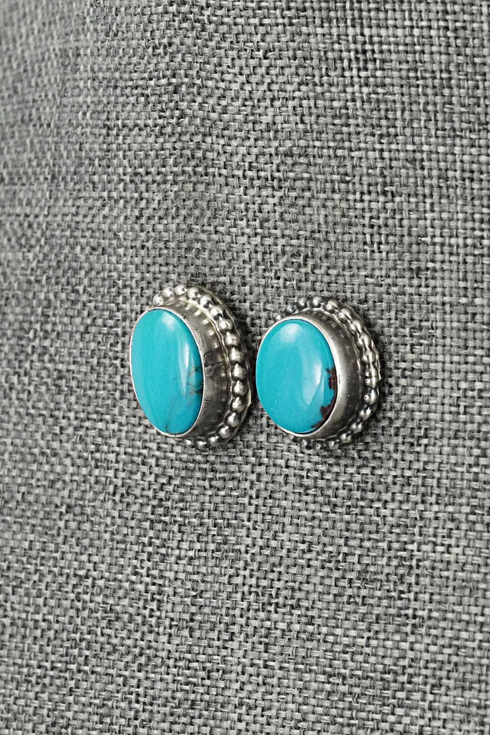 Turquoise & Sterling Silver Pendant and Earrings Set - Darrin Livingston