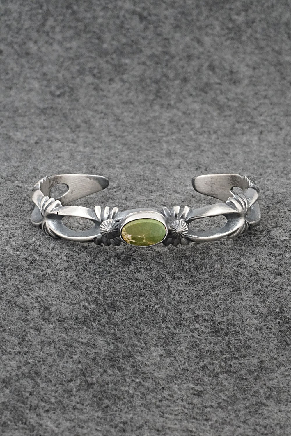 Turquoise & Sterling Silver Bracelet - Harrison Bitsue