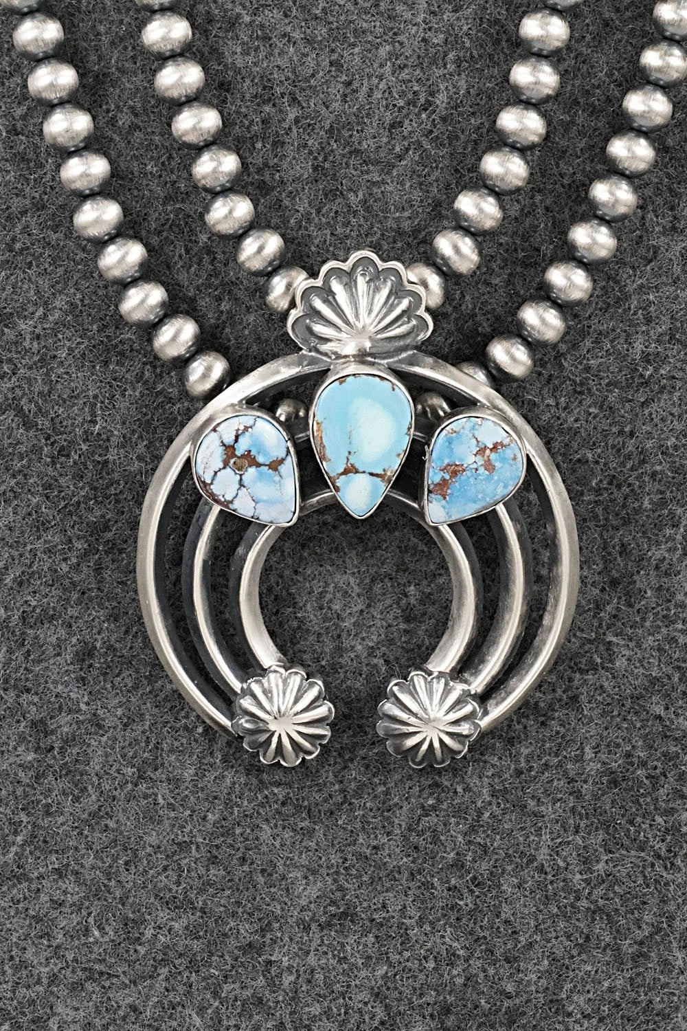 Turquoise & Sterling Silver Necklace - Davey Morgan