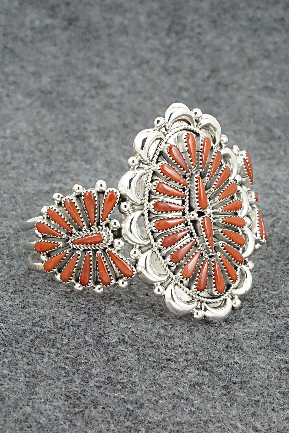 Coral & Sterling Silver Bracelet - Kyle Wilson