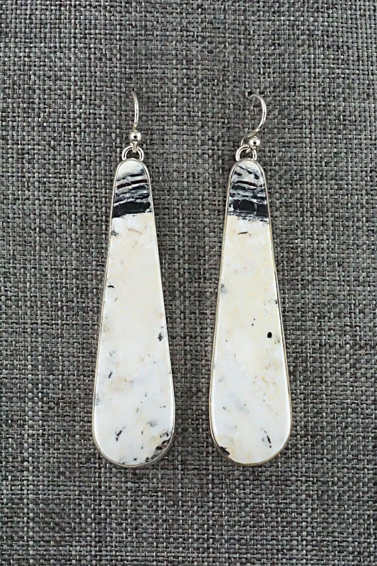 White Buffalo and Sterling Silver Earrings - Diane Wylie