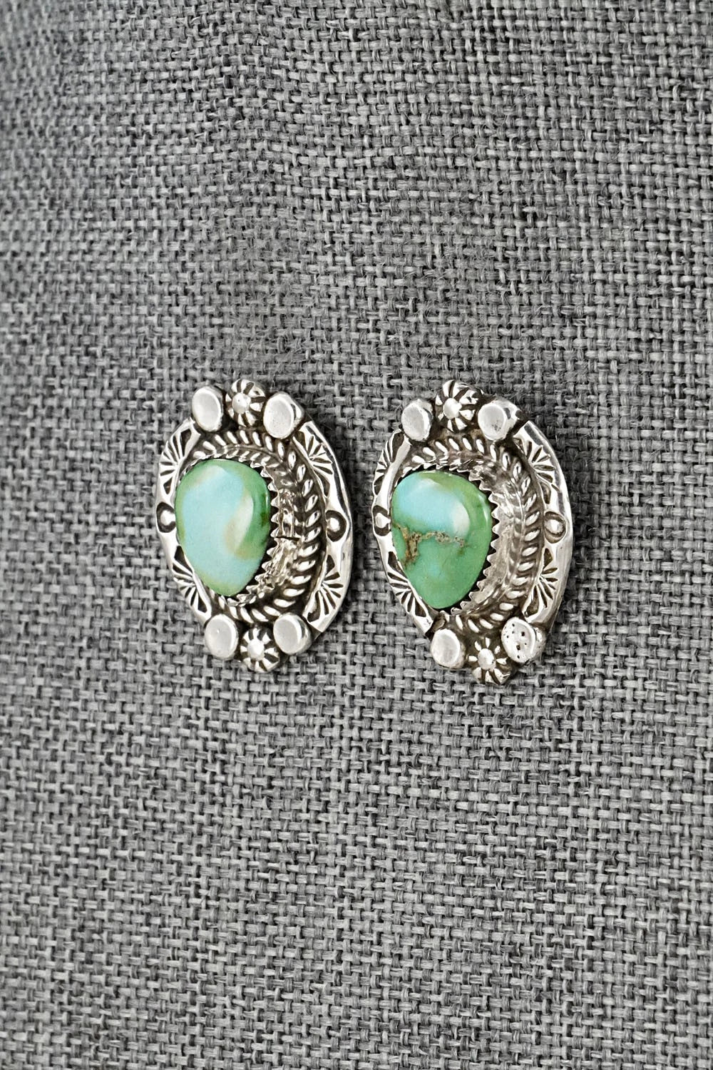 Turquoise & Sterling Silver Necklace and Earrings Set - Phil Nez