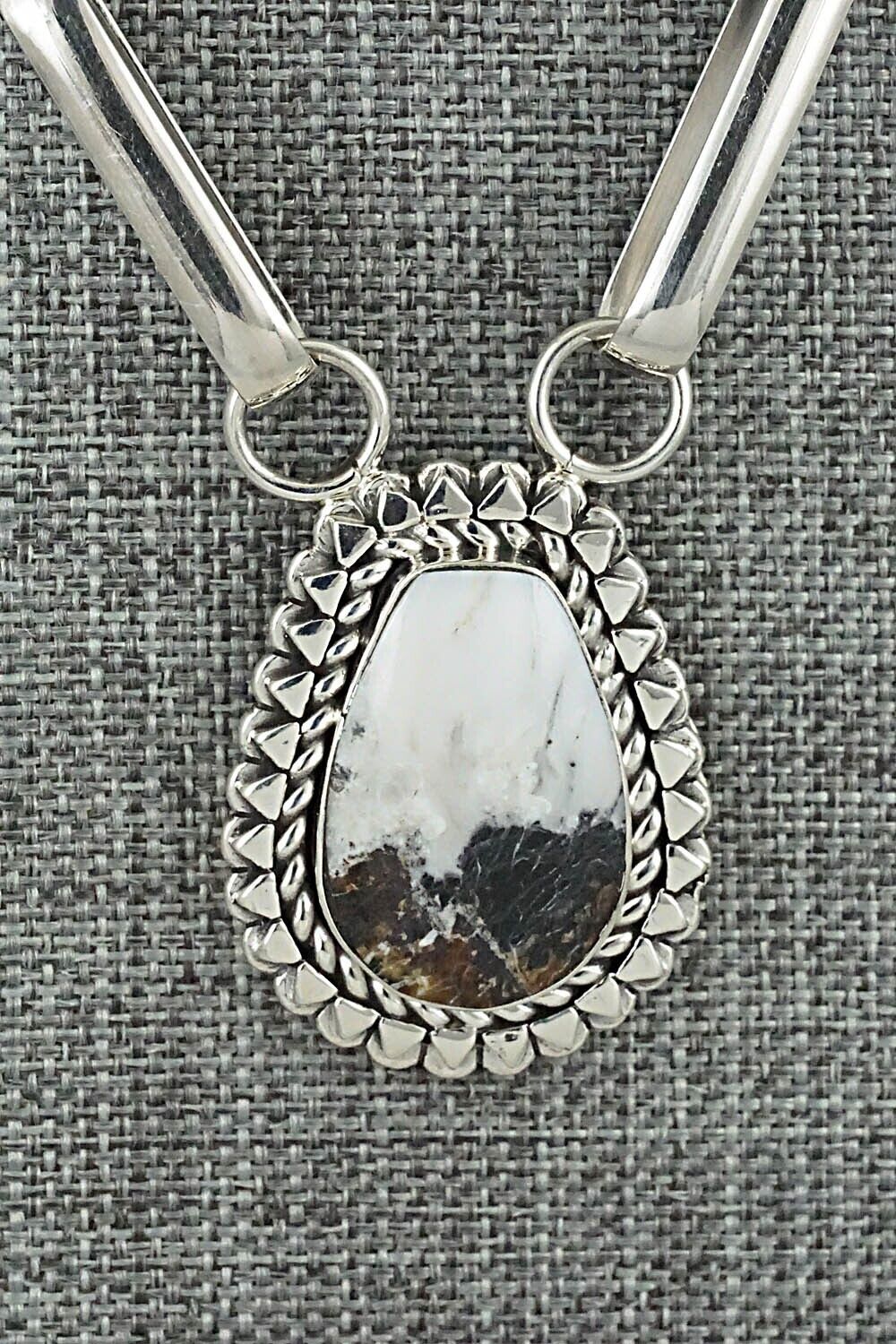 White Buffalo & Sterling Silver Necklace - Mike Smith