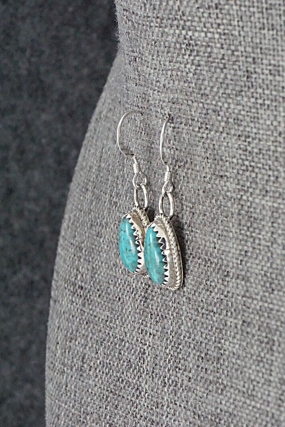 Turquoise & Sterling Silver Earrings - Ernest Hawthorne