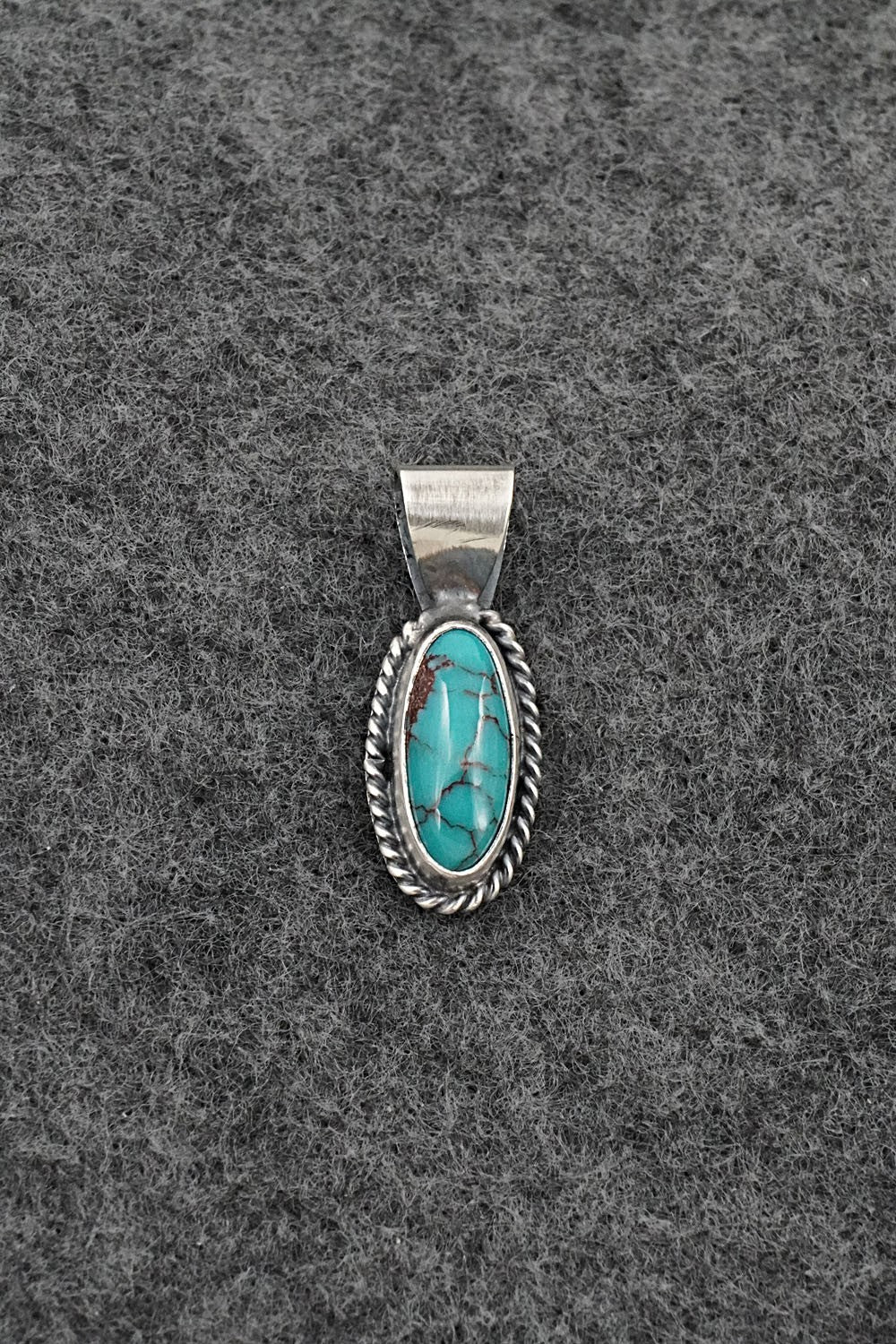 Turquoise & Sterling Silver Pendant - Rena Begay