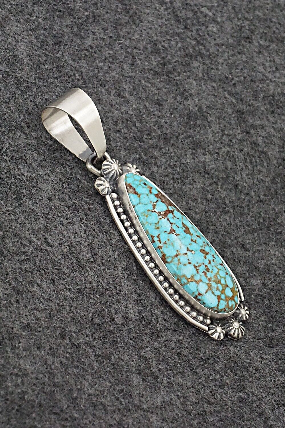 Turquoise & Sterling Silver Pendant - Darrin Livingston