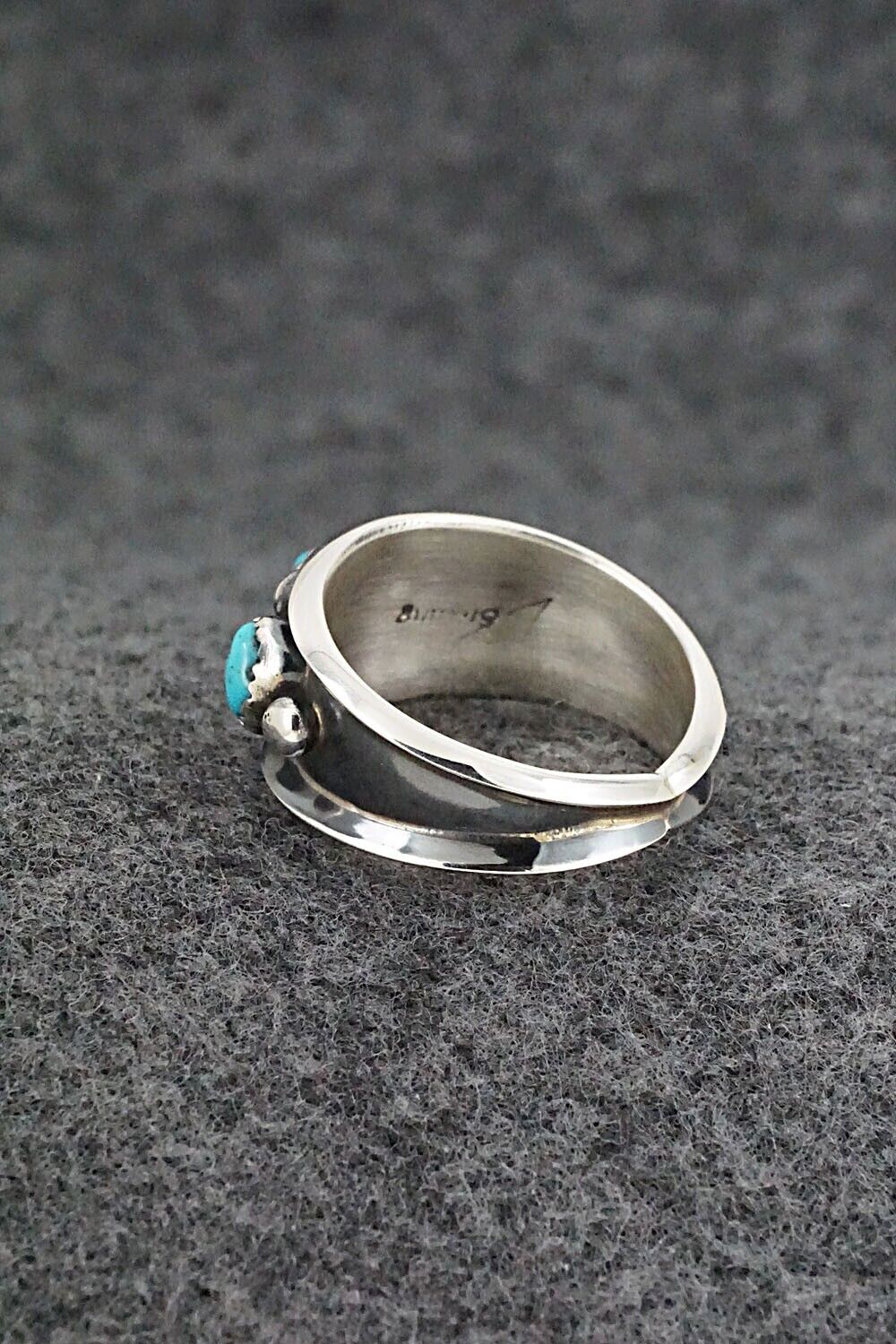 Turquoise & Sterling Silver Ring - Paul Largo - Size 8.75
