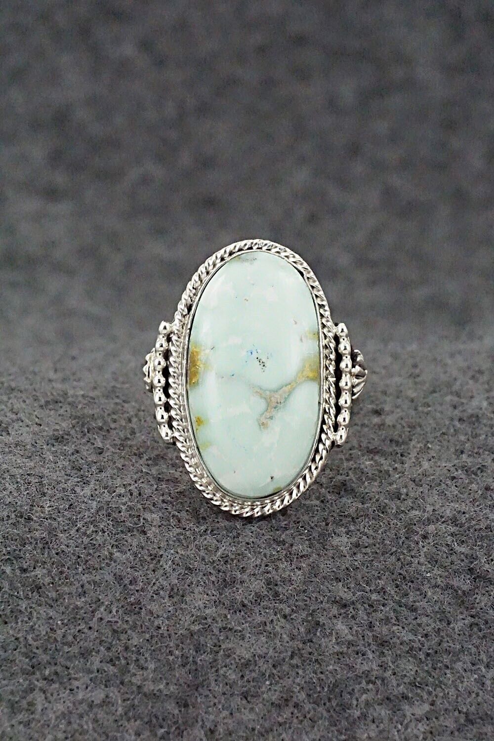 Turquoise & Sterling Silver Ring - Andrew Vandever - Size 8.75