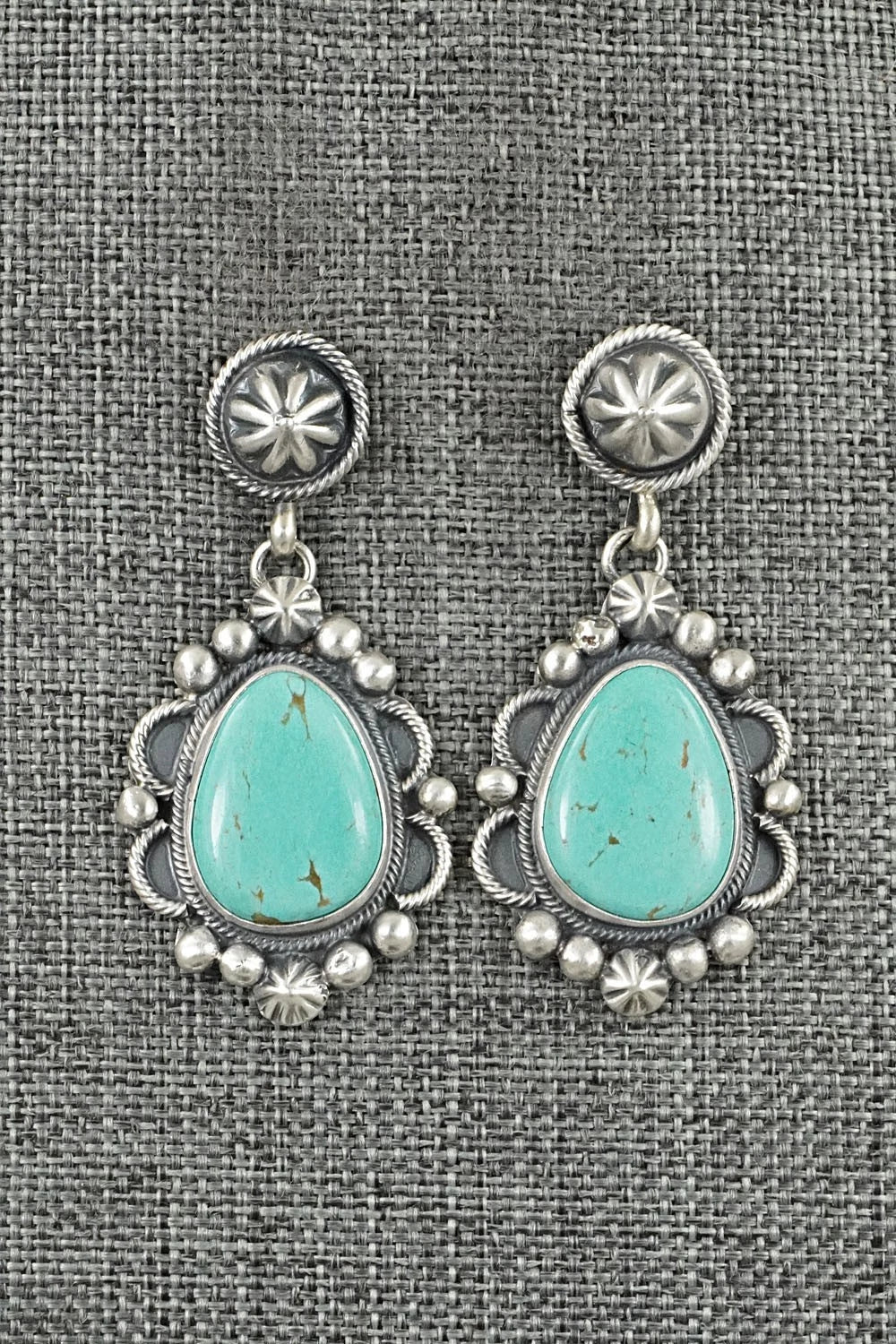 Turquoise & Sterling Silver Earrings - Darrin Livingston
