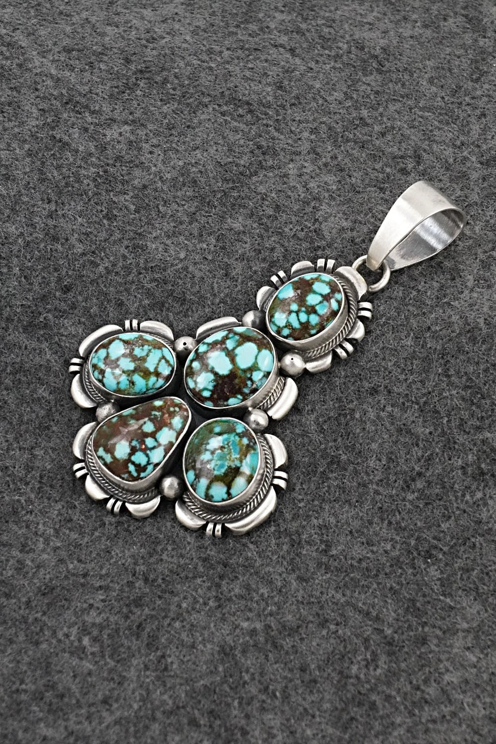 Turquoise & Sterling Silver Pendant and Earrings Set - Mark Yazzie