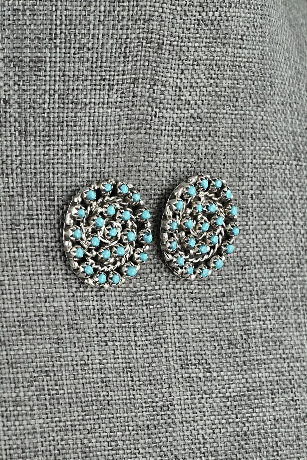 Turquoise & Sterling Silver Earrings - Randy Hooee
